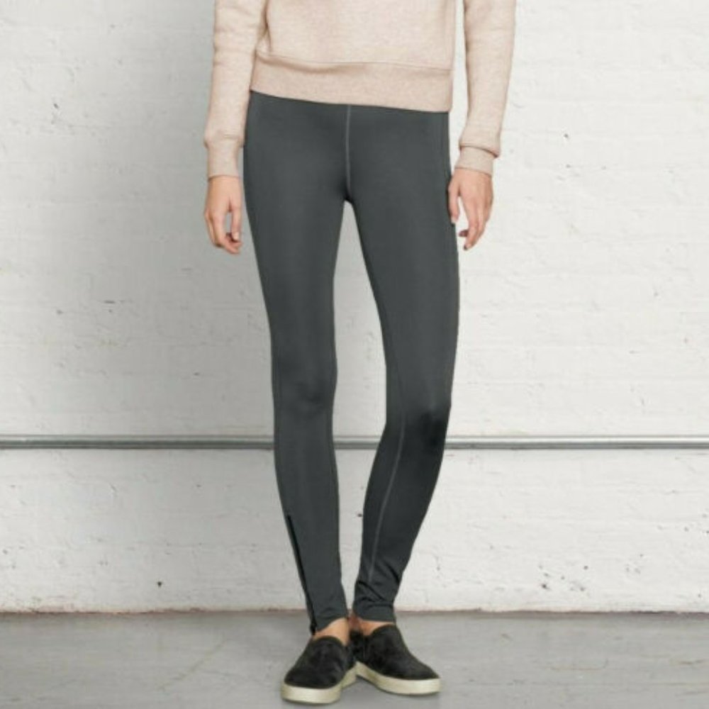 Rag & Bone Active Charcoal Grey Zip Leg Lawson Leggings Pants Womens Size XS